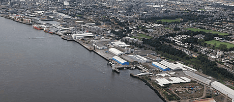 Aerial view of Forth Ports Dundee